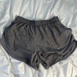 Medium women’s gray nike athletic shorts with built in underwear